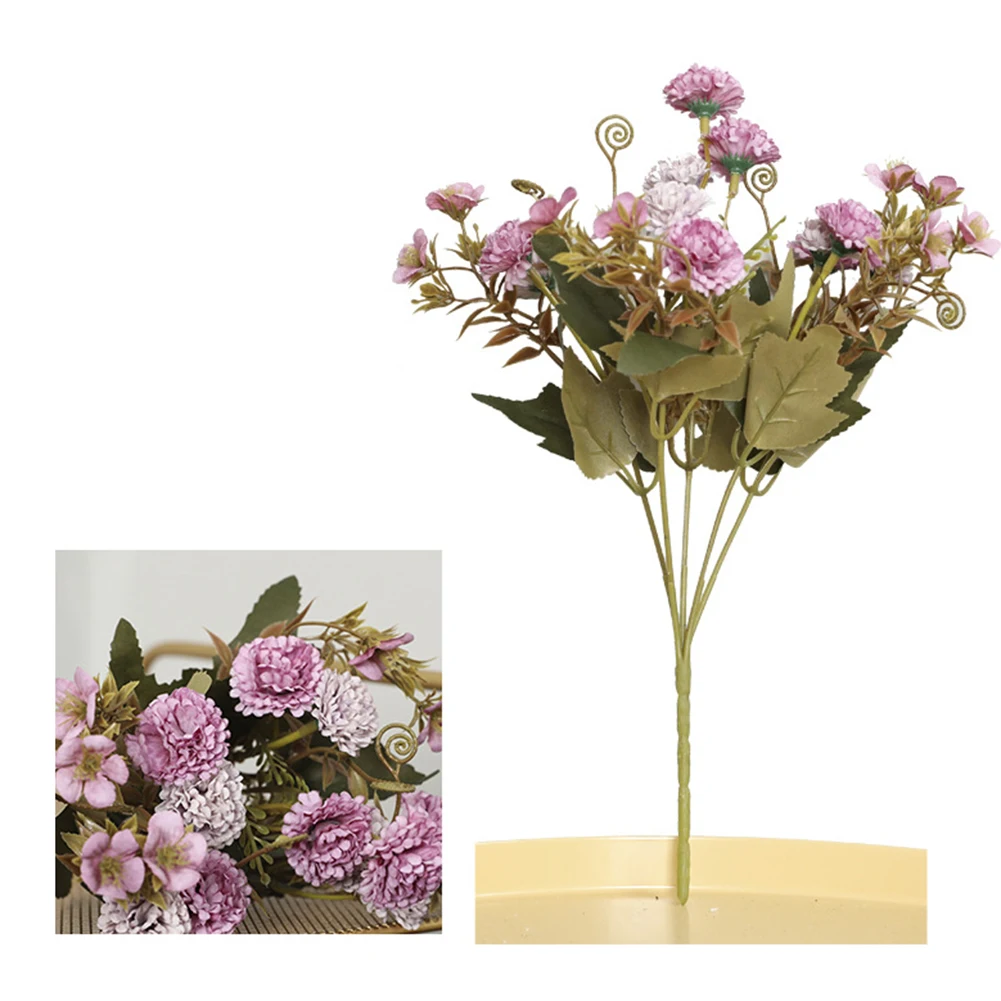 5 головок шелковых гвоздиков искусственный букет искусственные цветы для