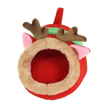 

Color Mixing Small Pet Cotton Nest Cats Hedgehog Warm Nest Self-Warming Bed Cushion Machine Washable For Four Season