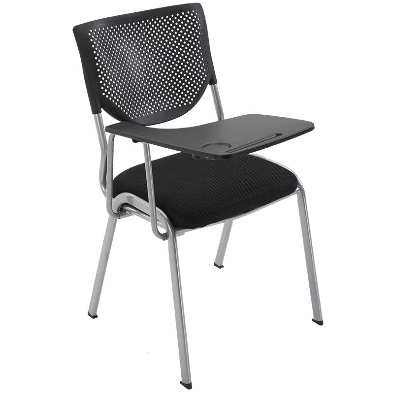 

Meeting Room Chair Folding Training Chair with Table Board WordPad Folding Armless Office Minimalist Meeting Chair Mesh