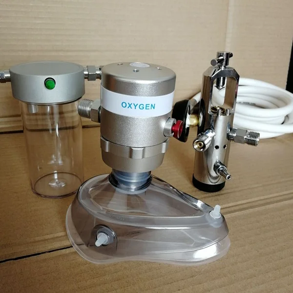 

Medical Demand valve set in pressure regulator for oxygen cylinder with suction jar