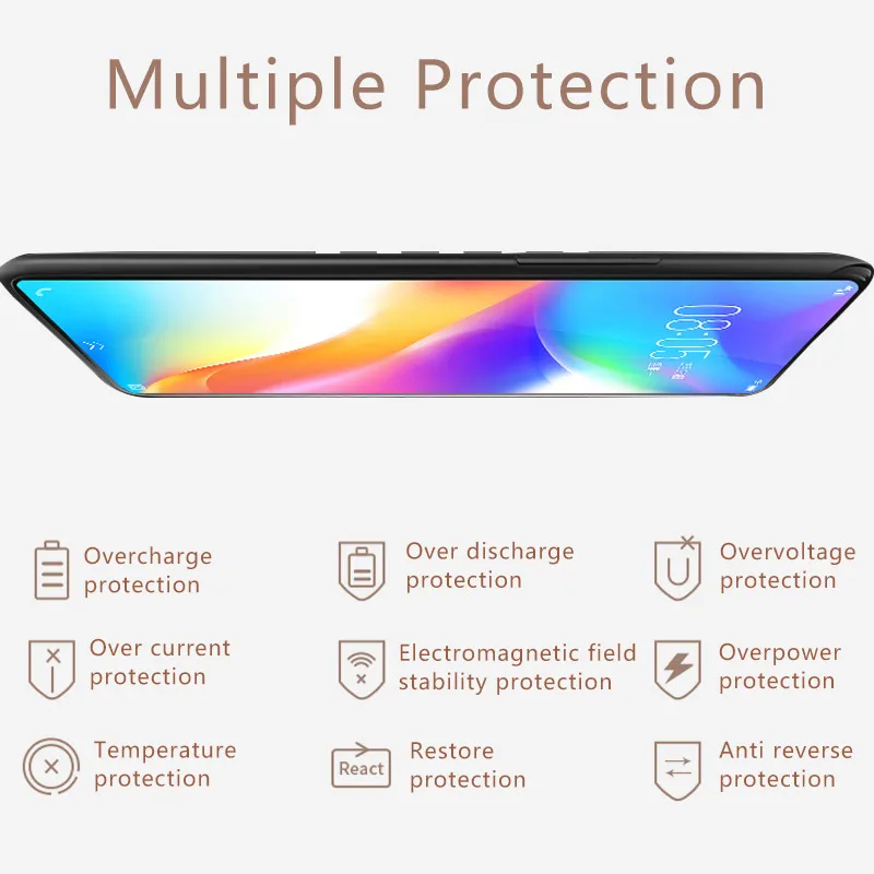 5000 мАч Силиконовый противоударный чехол для зарядного устройства Xiaomi Redmi Note 8 Pro