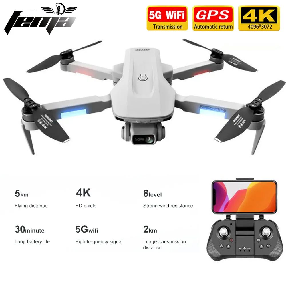 F8 GPS Дрон 4K Профессиональный с двойной камерой 5 км на большие расстояния