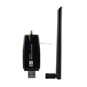 

1200Mbps USB Wireless Wifi Antenna Adapter Dual Band 2.4G/5.8G WAN LAN USB3.0 Network Card for Desktop Laptop Computer Use Suppl