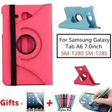 Для Samsung Galaxy Tab A6 7,0 дюймов чехол 360 вращающийся стенд кожаный чехол для Samsung Galaxy Tab A 7,0 SM-T280 SM-T285 чехол для планшета
