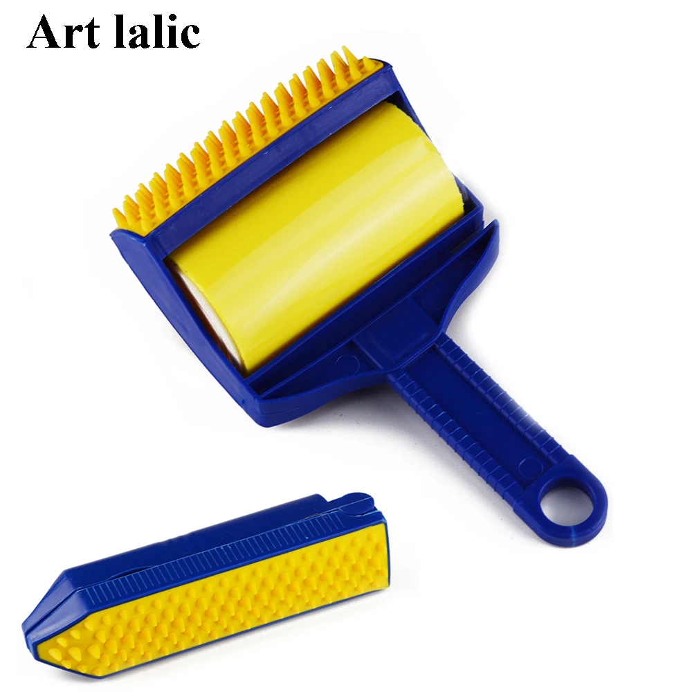Reusable Sticky Tool Picker Cleaner Lint Roller Pet Hair Remover Brush 2Pcs/ Set Clothing Carpet Furniture