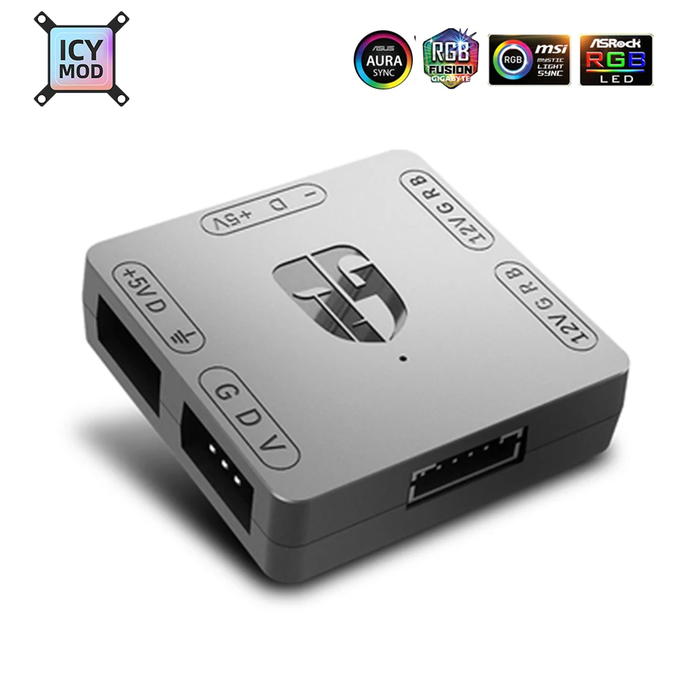 Преобразователь RGB 5V 12V конвертер 3PIN до 4PIN поддержка ASUS Gigabyte MSI SATA интерфейс