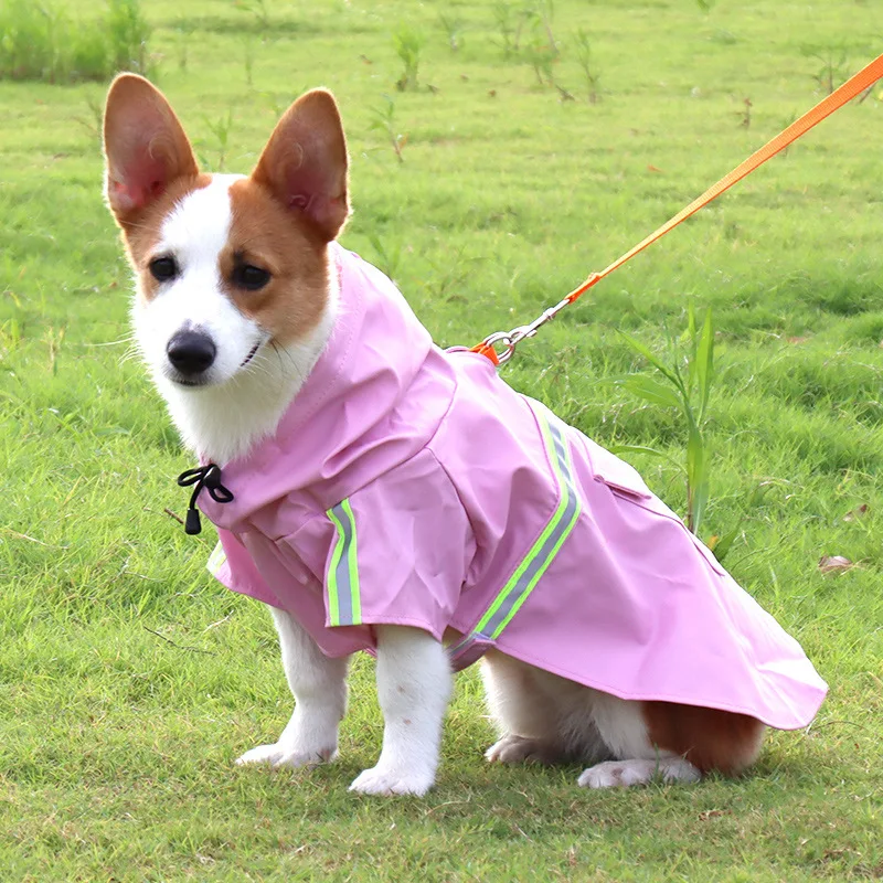 Dog Rain Coat, Reflective Dog Rain Jacket,