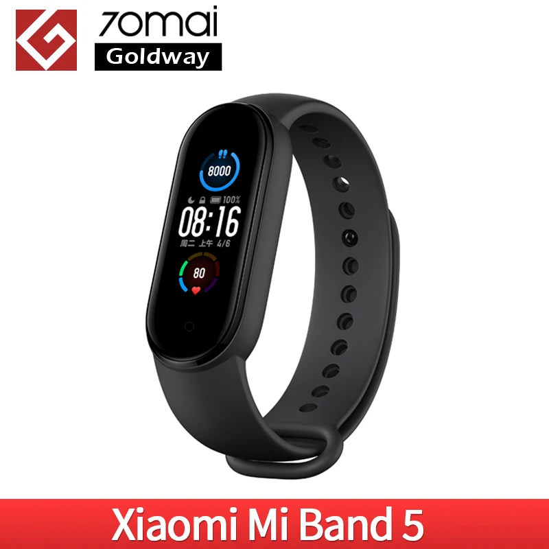Новый умный Браслет Xiaomi Mi Band 5 смарт фитнес браслет 4 цветной сенсорный экран