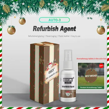 

50ml HGKJ-AUTO-Xmas-3 Refurbisher Agent 50ml Car Interior Leather Seats Plastic Maintenance Cleaner Refurbisher Agent