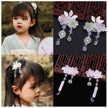 

Hair Sticks Wind Hairpin Clip Hanfu Simple Style for Women/Kids Costume Tassels
