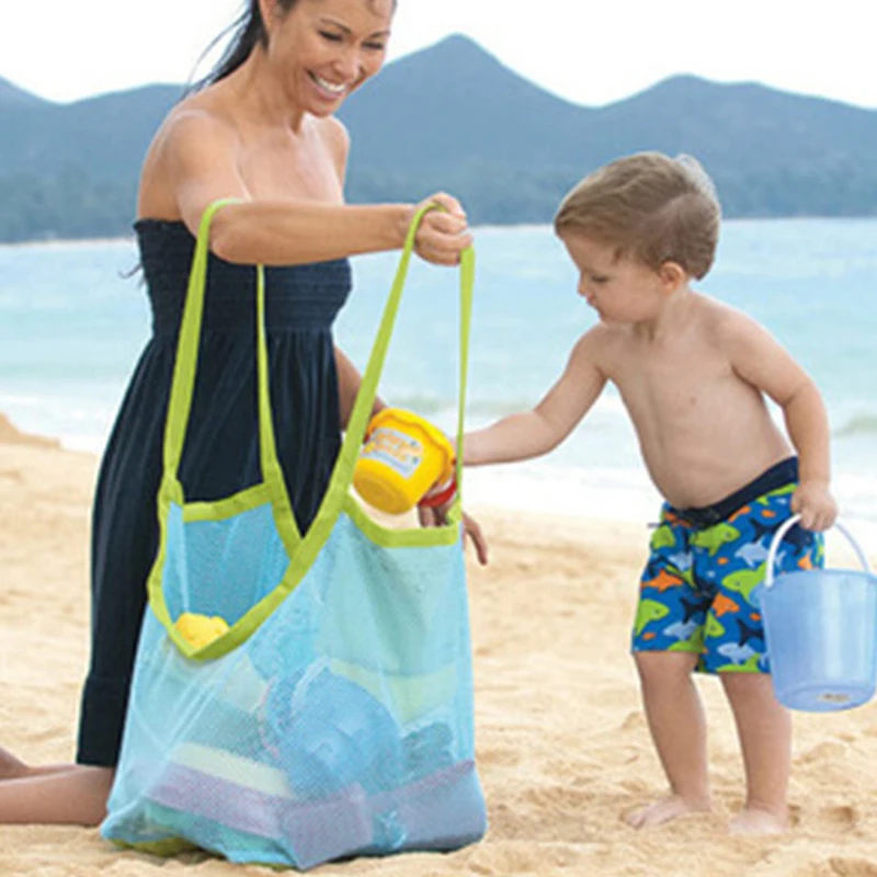 

Children Sand Away Protable Mesh Bag Kids Beach Toys Clothes Towel Bag Baby Toy Storage Sundries Bag Bathroom Toys Makeup Bag