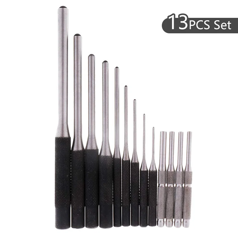 13PCS Roll Pin Punc Профессиональный набор рулонных штифтов для ремонта ювелирных часов ручной работы с полым концом инструмент для пуска ручной штифт набор инструментов для удаления штифтов - Тип лезвия: 13PCS Roll Pin Punc