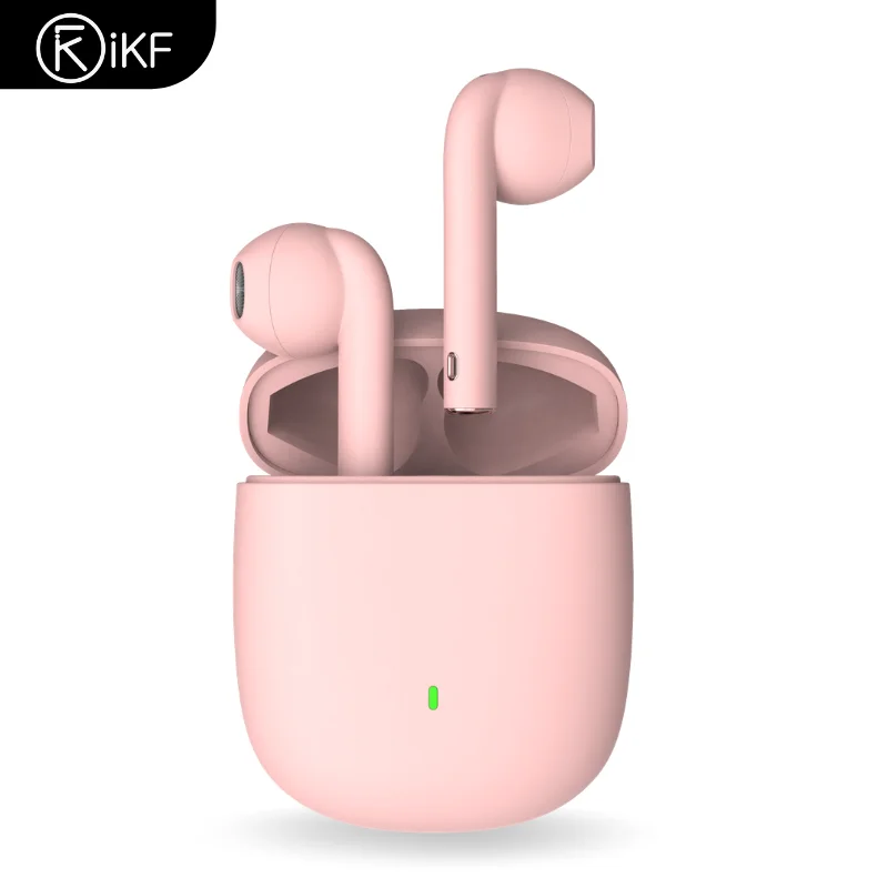 iKF Find Pro Pink Wireless Earbuds Gaming Earphone Touch Control TWS Bluetooth 5.0 with 500mAh Charge Case Waterproof Stereo