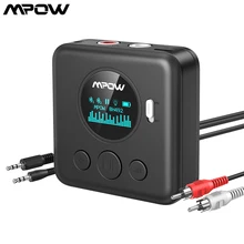 

MPOW BH492 Bluetooth Audio Adapter for Home Stereo System Bluetooth 5.0 Receiver with OLED Screen 3D Sound AUX/RCA Audio Input