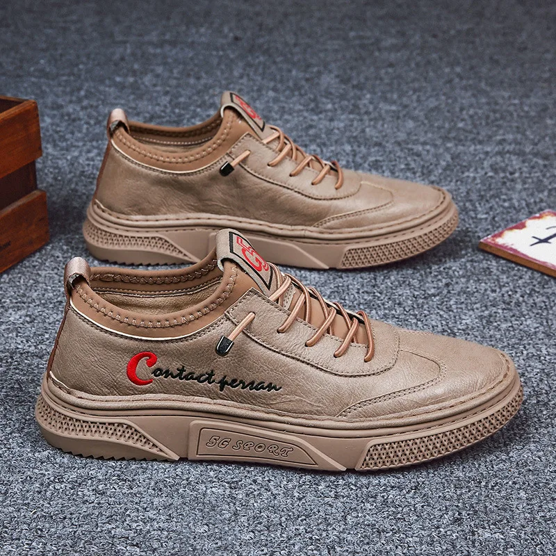 

Tide Male Leisure Time Leather Shoes Joker Trend Entity Shop Male Shoe Classic Soft Leather Shoes