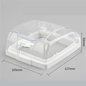 

10pcs/lot 3 years warranty Universal 86 Type Wall Socket Waterproof Box Plate Panel Switch Protection Cover Self-adhesive