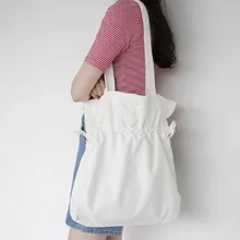 Модная Холщовая Сумка для покупок, большие женские сумки через плечо, дизайнерские сумки на шнурке, многоразовые хозяйственные эко складные женские сумки-тоут