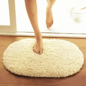 

30x50cm Fluffy Round Rug Carpets for Living Room Faux Fur Floor Mat Long Plush Rug for Bedroom Shaggy Area Rugs Modern Doormat
