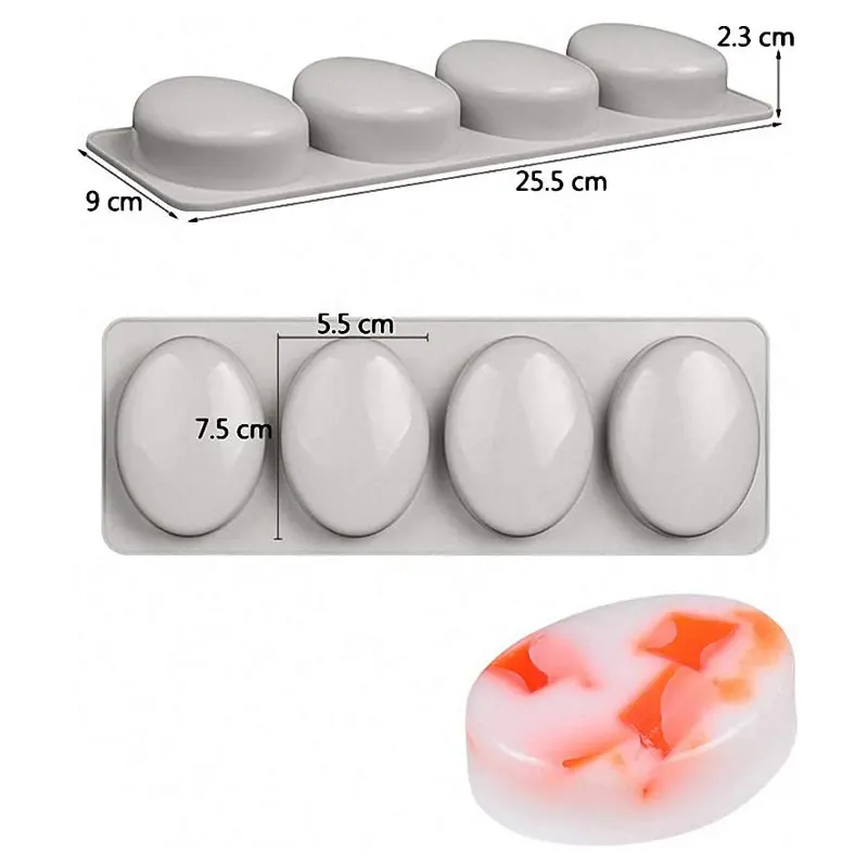 10 Stampini Per Sapone A Forma Di Quadrifoglio - Stampi In Silicone Rotondi Per Fai Da Te, Saponi E Dessert