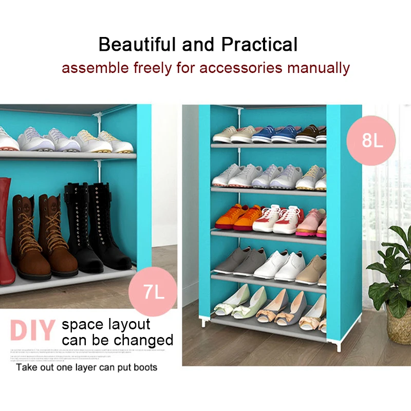 Dropship 9Tier Narrow Entryway Shoe Rack Plastic Vertical Shoe