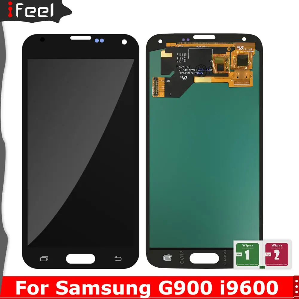 

5.1" Super AMOLED For SAMSUNG Galaxy S5 i9600 G900F G900H G900M G9001 G900R LCD Display Touch Screen For Samsung S5 LCD