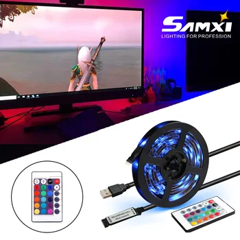 

24 Keys control 5V USB LED Strip 1M/2M/3M/4M/5M 5050 RGB Waterproof LED Lights Strip Flexible Computer TV Backlight