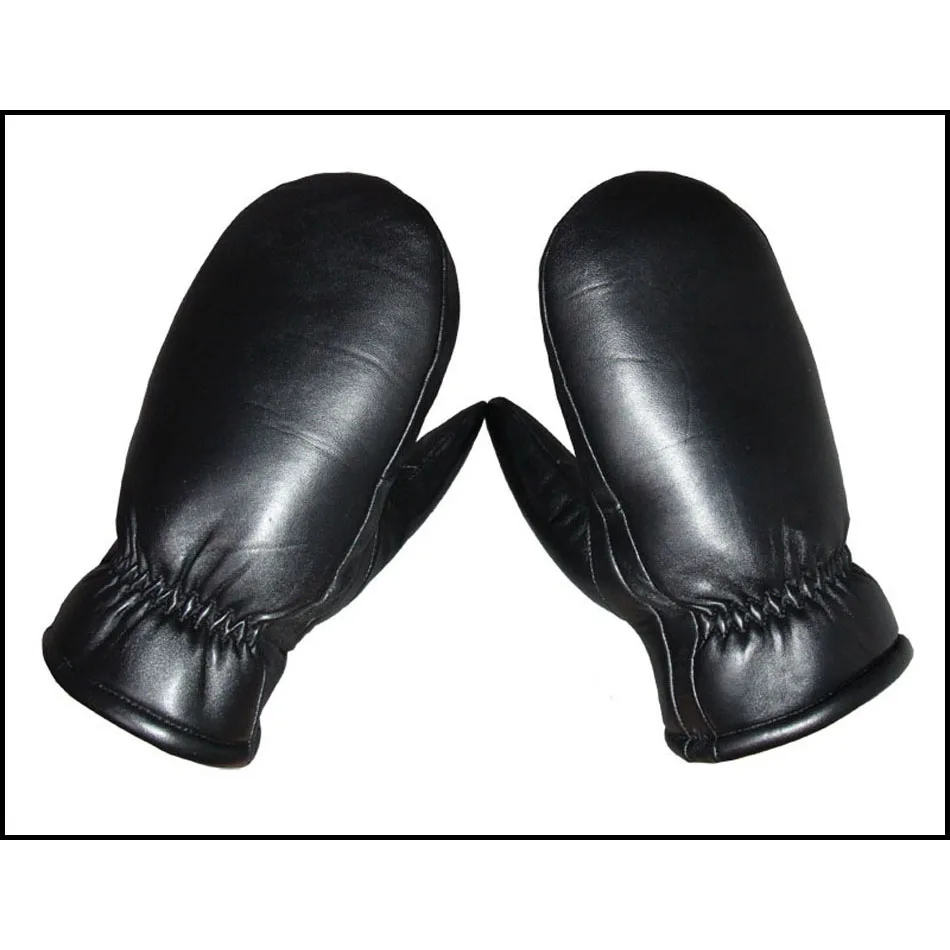 AOTIANYANG 2023 Men\'s Sheepskin Gloves Genuine Real Wool Leather Mittens Winter Outdoor Warmth Thickened  Sheepskin Fur Lining
