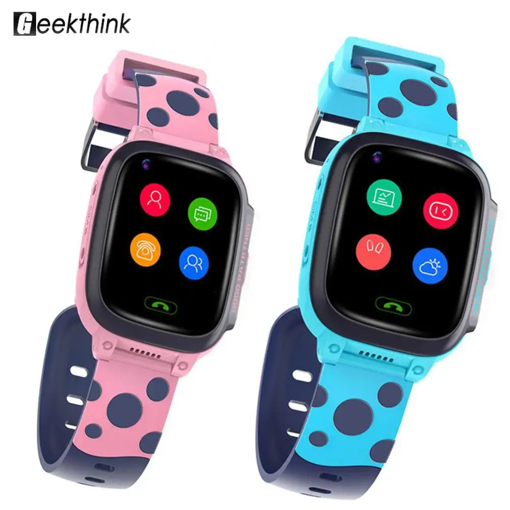  Sicher Silikon Strape Touchscreen 4G Smart Uhr Kinder Kinder Armband GPS Position SOS Einer-Klicken