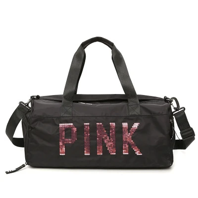SNUGUG уличная женская спортивная сумка новая спортивная сумка для мужчин нейлоновая розовая спортивная сумка для фитнеса 20-35L дорожная женская спортивная сумка для спортзала обувь для мужчин t - Цвет: Black