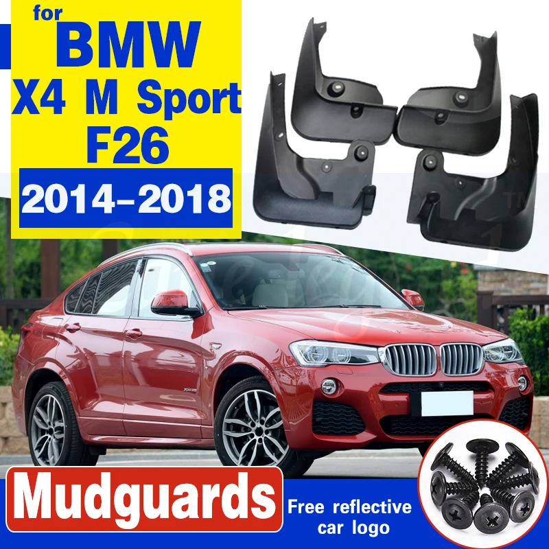 Брызговики для BMW X4 M Sport F26 2014 ~ 2018 брызговик щитки от брызг брызговики аксессуары