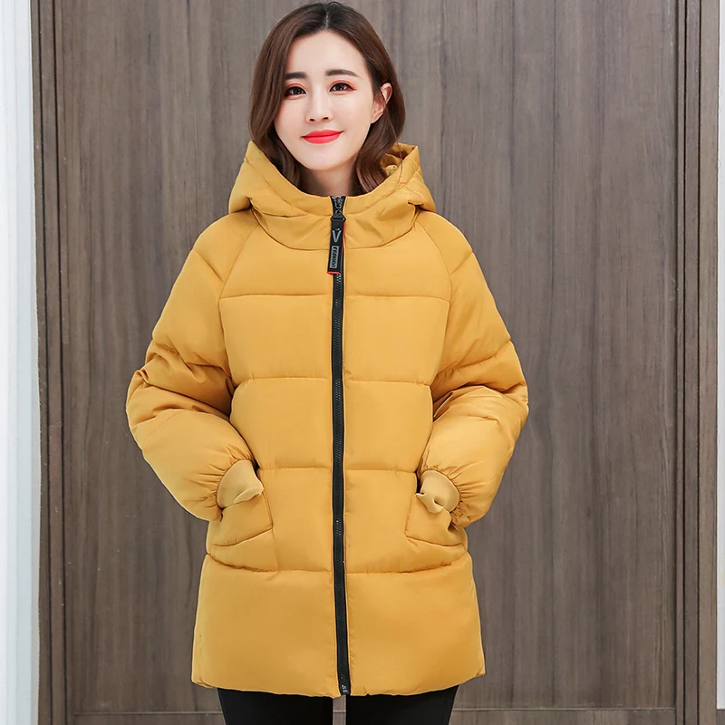 yellow puffer jacket women's