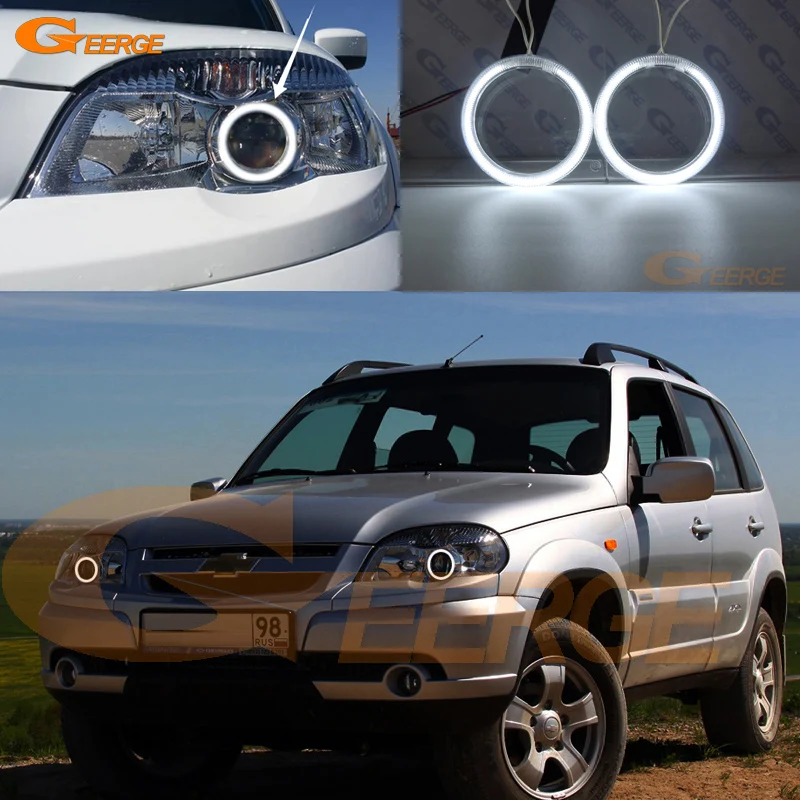 Для Chevrolet Niva 2009 2010 2011 2012 2013 2014 2015 отличные ультра яркие CCFL ангельские глазки гало