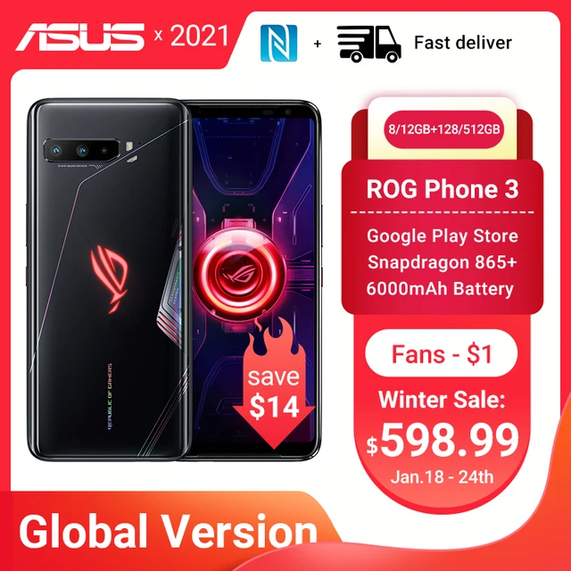Teléfono ASUS ROG 3 5G, versión Global, Snapdragon 865 Plus, 12RAM, 128/512ROM, 6000mAh, 144HZ, 2SIM, NFC, ROG3 Teléfono ASUS ROG 3 5G, versión Global, Snapdragon 865 Plus, 12RAM, 128/512ROM, 6000mAh, 144HZ, 2SIM, NFC, ROG3
