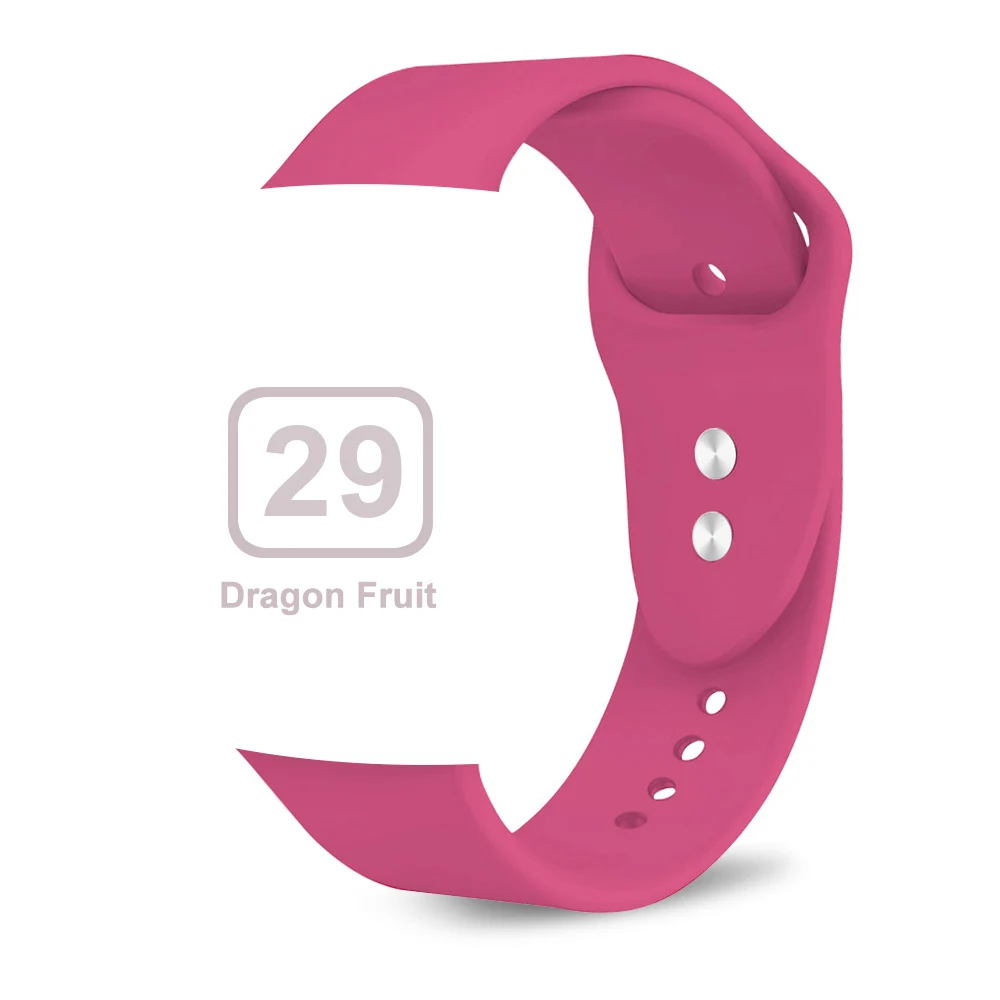 Dragon fruit Мягкий силиконовый сменный спортивный ремешок для 38 мм Apple Watch Series1 2 3 4 5 42 мм наручный браслет ремешок для iWatch Sports Edition - Цвет ремешка: Dragon fruit
