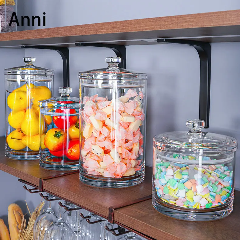 Frascos de almacenamiento de acrílico transparente con tapa, mesa de centro de té sellada moderna europea, tarro de dulces de serpiente, decoración de sala de estar