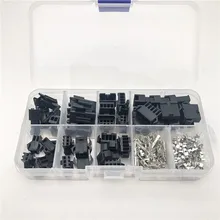 Kit de conector de terminales de engarce, 200mm, 2, 3, 4, 5 pines, macho, hembra, cabezal de Pin, perfectamente Compatible con SM2.54 JST, 2,5 Uds.