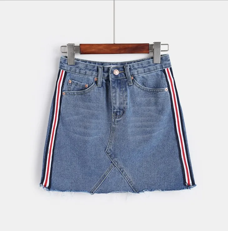Cross Border WOMEN'S Dress Summer New Style AliExpress Amazon Denim Skirt Women's High-waisted Versatile Short Skirt Fashio