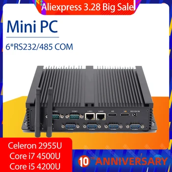 

22nm Haswell Intel Core i7 5500U Industrial mini PC i5 4200U i3 4010U Celeron 2955U Win 10 Pro Linux small portable pc 2 lan HD