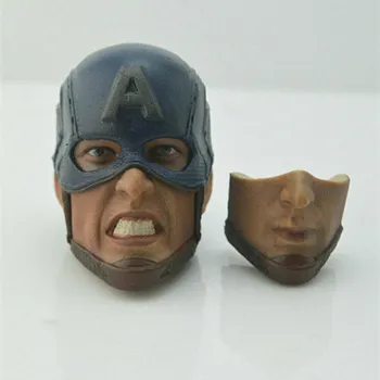 

1/6 Scale Captain America Head Sculpt Chris Evans 2 Expressions Sculpture Model Fit for 12'' Male Action figure toys dolls gifts