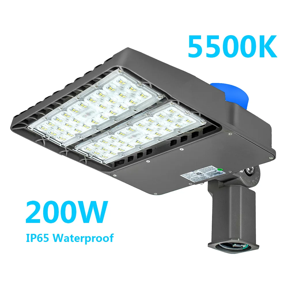 200W Led Straat Licht 18000lm 110 V-277 V Lamp Led Parkeerplaats Licht Outdoor Schemeringsdimmer patio Lichten Waterdicht Garage Hof