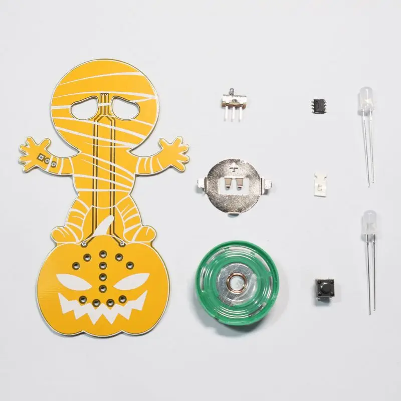 Хэллоуин ужас Тыква Голова Мумия призрак кричащий DIY Kit электронный комплект Декор