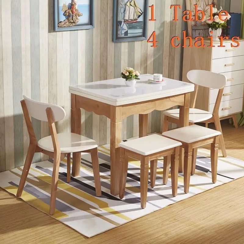Sala Jantar обеденный набор Marmol Redonda Juego De Yemek Masasi Pliante Tavolo деревянный стол для столовой