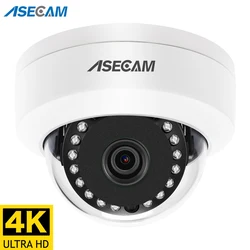 8MP 4K camera video surveillance dôme extérieure IP POE , dispositif de sécurité en métal, avec Vision nocturne et protocole Onvif H.265 Caméra de Surveillance 
