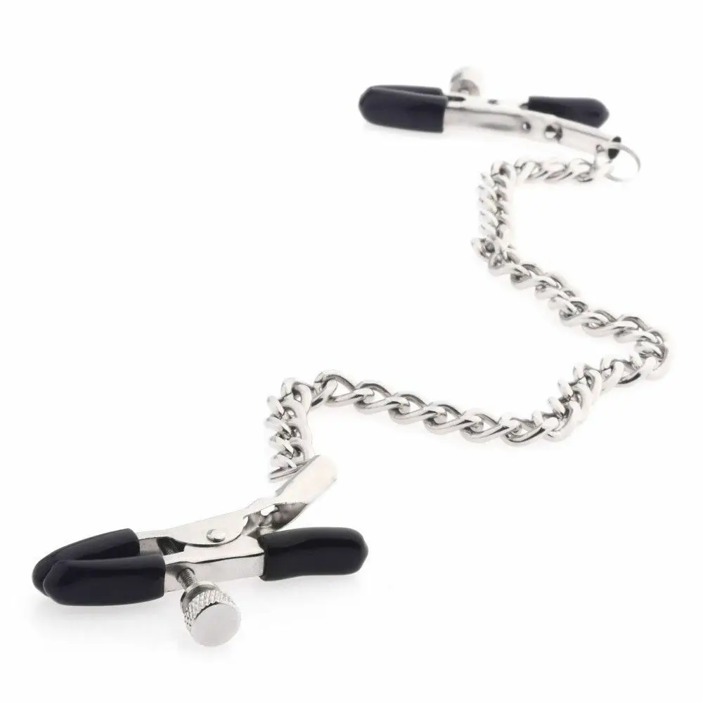Fantasy Nipple Clamps Breast Clamps Sex Metal Chain Clip Women Adult Flirt  Toy