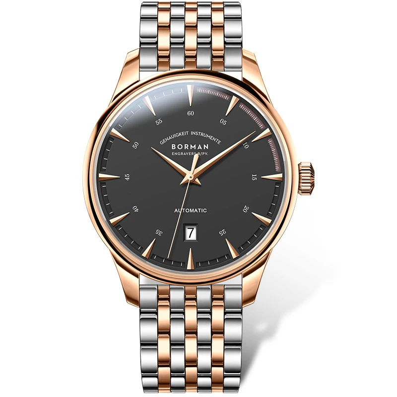 Switzerland Top Luxury Brand BORMAN Automatic Mechanical Men's Watches Sapphire 50M Waterproof Auto Date Reloj Clocks BM3873 