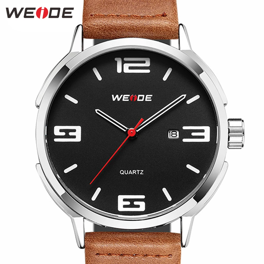 WEIDE брендовые роскошные часы повседневные коричневые спортивные мужские и