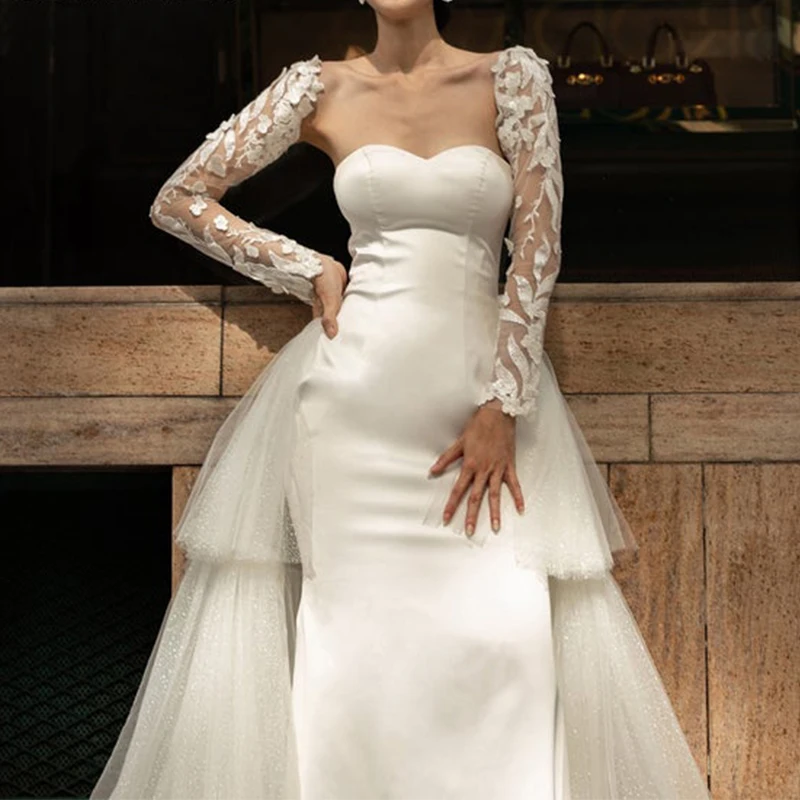 detachable wedding dress sleeves