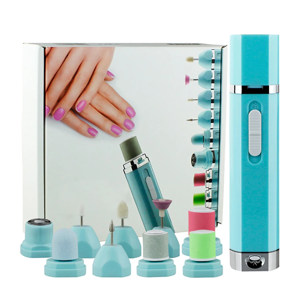 new hot sale 9Pcs Electric Nail Grinder Drill Bits Kits Files Sanding Head Set Polishing Manicure Tools Kit | Красота и здоровье