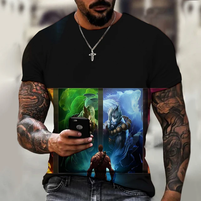 Summer Fashion High Quality Men s T shirt 3D League of Legends Printed T shirt Hip