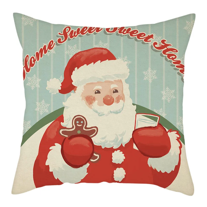 Fuwatacchi чехол для подушки в мультяшном стиле, Рождественская серия, наволочка для подушки, декоративная цветная наволочка для дивана, автомобиля, кровати, сиденья